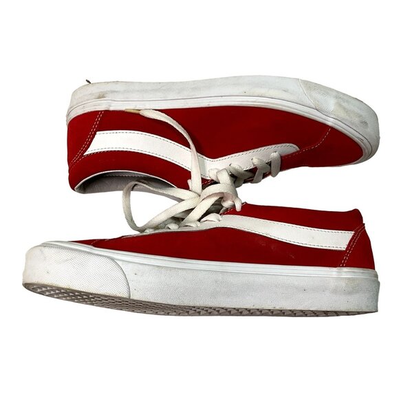 VANS BOLD NI SNEAKERS SHOES SZ 10 RACING RED SUEDE RUBBER SKATER SURFER MENS - Picture 3 of 6